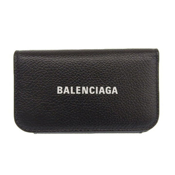 BALENCIAGA Leather 6 Row Key Case 639820 Black Ladies