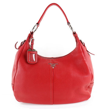Prada One Shoulder BR4373 Leather FUOCO Red Women's Bag A-Rank