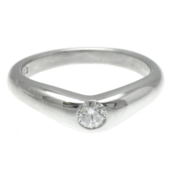 TIFFANY Curved Band Ring Platinum Fashion Diamond Band Ring Silver