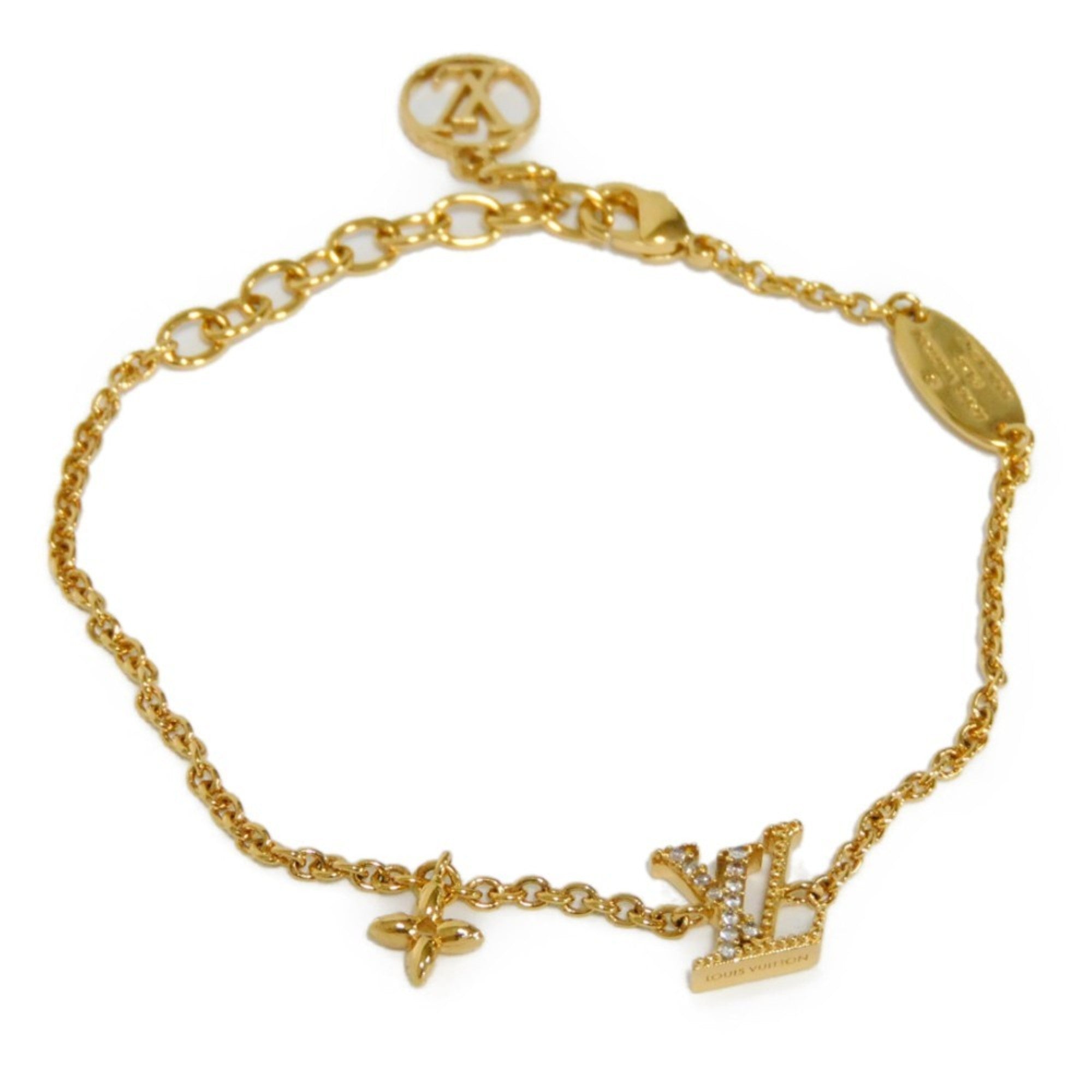 Lv monogram deals gold bracelet