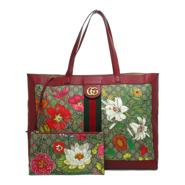 GUCCI GG Marmont Tote Bag Red Floral PVC coated canvas leather 547947