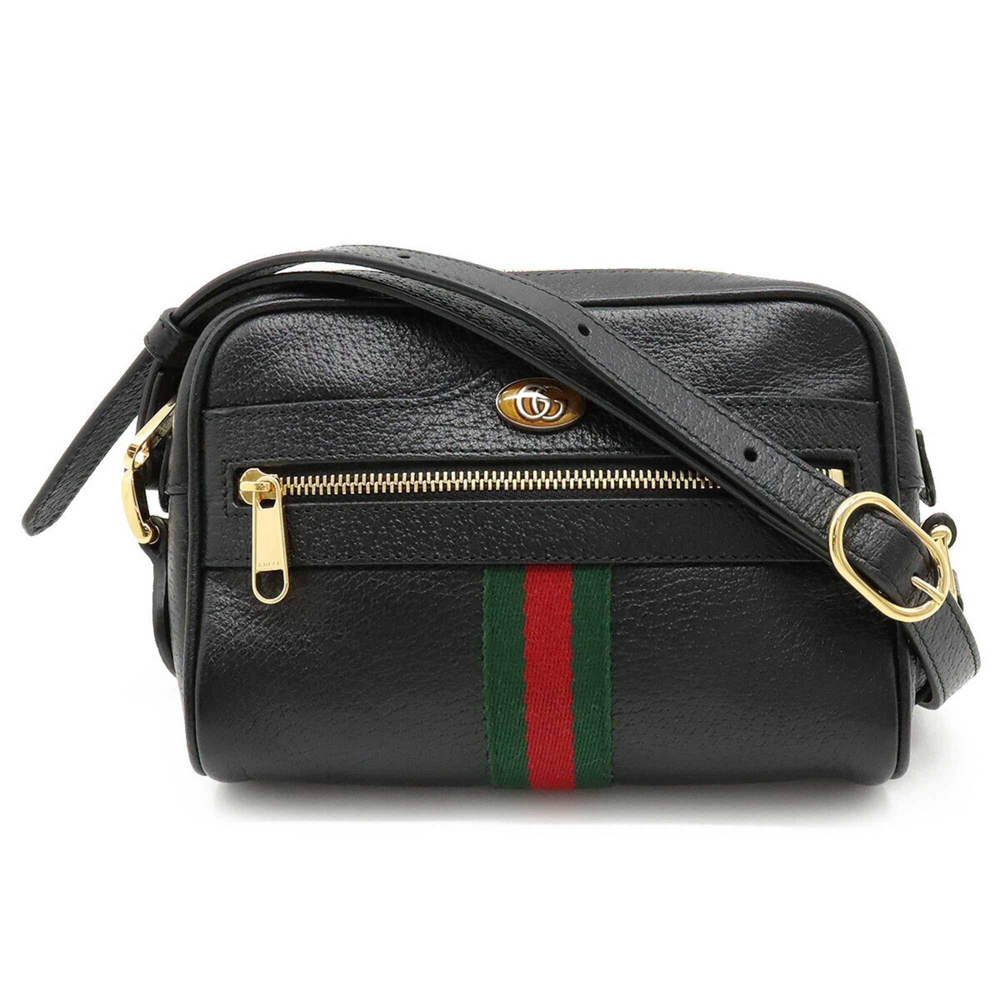 Gucci bag black 2025 green red