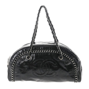 CHANEL Luxury Line Boston Bag Black A31405 Ladies Enamel Handbag