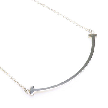 TIFFANY&Co. Necklace T Smile Silver 925 Women's
