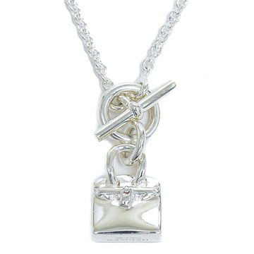 HERMES Amulet Birkin Necklace Pendant Silver SV925
