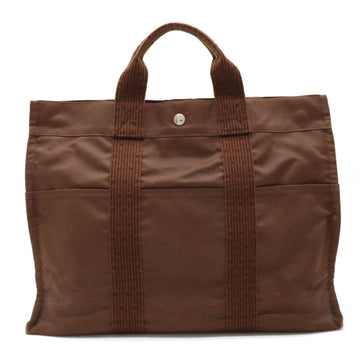 HERMES Yale Line Tote MM Bag Handbag Canvas Brown