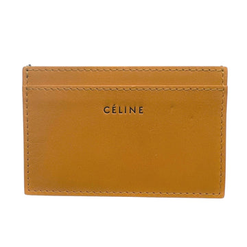 CELINE Logo Regular Card Case Pass Leather Women's Men's