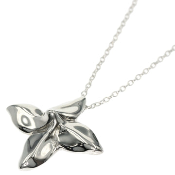 TIFFANY flower motif necklace silver ladies &Co.