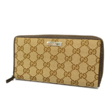 GUCCIAuth  Bi-fold Long Wallet Gold Metal 307980 Men,Women,Unisex GG Canvas