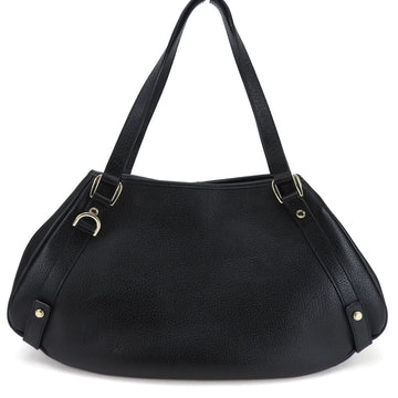 GUCCI Tote Bag 130736 Leather Black Chic Ladies