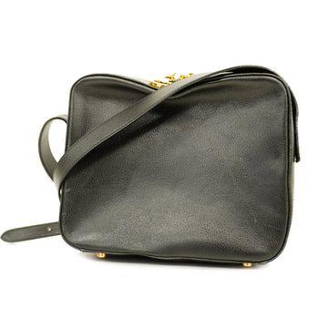 SALVATORE FERRAGAMOAuth  Gancini Women's Leather Shoulder Bag Black