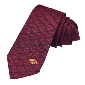 GUCCI Silk Jacquard Tie Regimental Bordeaux Men's