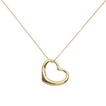 TIFFANY Open Heart Necklace Women's K18YG 5.6g 18K 750 Yellow Gold