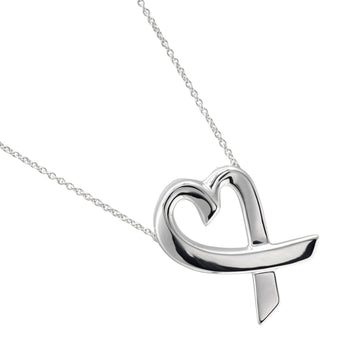 TIFFANY&Co. Loving heart necklace large size 60cm chain silver 925 approx. 14.18g ladies
