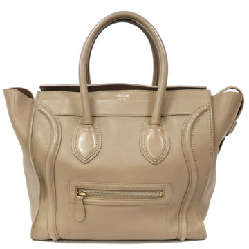 Celine Handbag Luggage Mini Shopper Beige Ladies
