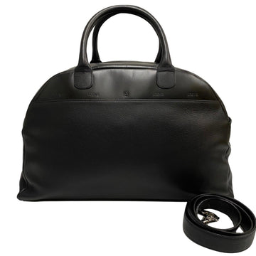 LOEWE Anagram Logo Leather Genuine 2way Boston Bag Handbag Shoulder Black