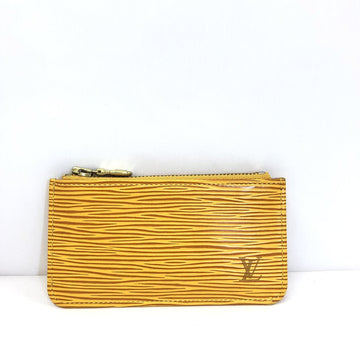 LOUIS VUITTON Coin Case M63809 Pochette Cle LV Epi Mustard Yellow Carabiner Attached Purse Wallet Made in Spain Women's Men's IT2RCBPIFCRW RLV2244M