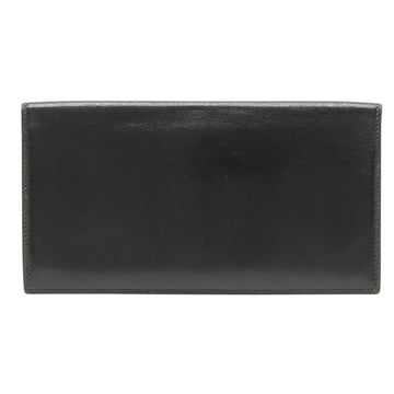 HERMES Osaka long wallet bi-fold box calf leather black