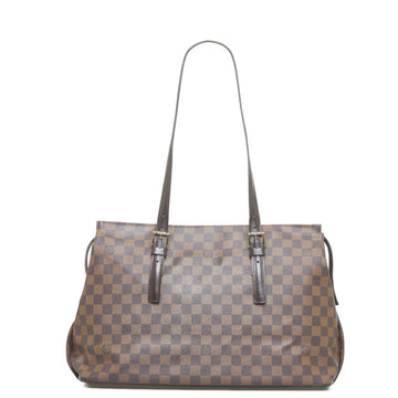 LOUIS VUITTON Damier Chelsea Tote Bag Shoulder N51119 Brown PVC Leather Ladies