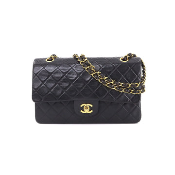 Chanel matelasse 25 chain shoulder bag leather black A01112 gold metal fittings vintage Matelasse Bag