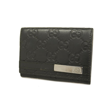 GUCCIAuth ssima Business Card Holder 251727 Leather Black