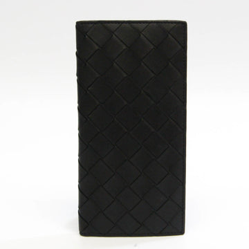 BOTTEGA VENETA Men's Leather Long Bill Wallet [bi-fold] Black