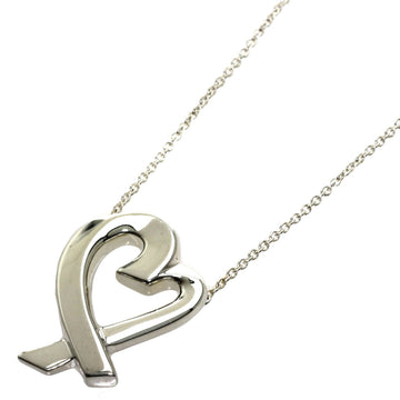 TIFFANY Rubbing Heart M Necklace Silver Ladies  & Co.