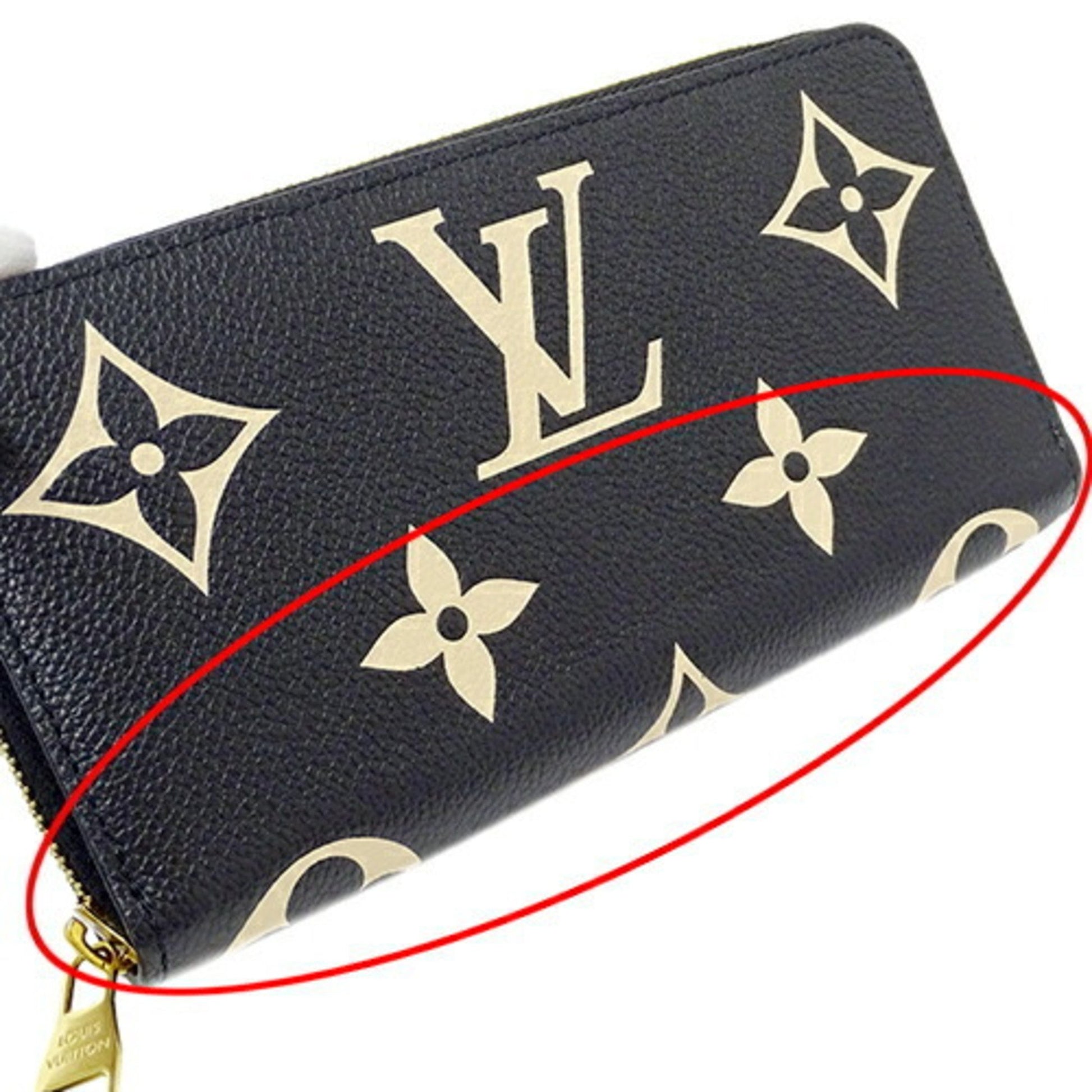 LOUIS VUITTON Bicolor Monogram Empreinte Zippy Wallet M80481 Womens round  zipper