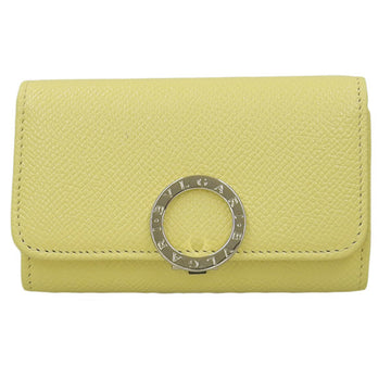 BVLGARI Leather 6 Row Key Case 291406 Yellow Ladies