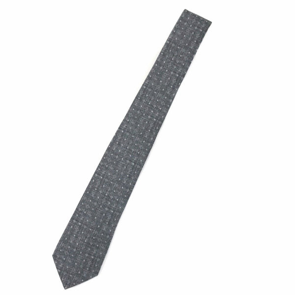 Authenticated Used Louis Vuitton tie LV Cravat MR0199 silk 100% gray men's  LOUIS VUITTON 