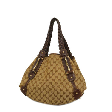GUCCI tote bag GG canvas 162900 brown beige gold hardware ladies