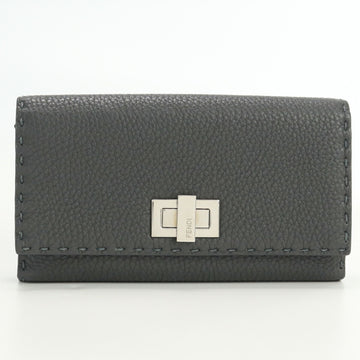 FENDI Selleria Peekaboo 8M0308 SFR Long Wallet Fold Leather Women's