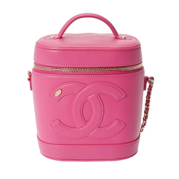 CHANEL Vanity Chain Shoulder Pink AS0323 Women's Lambskin Handbag