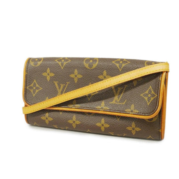 LOUIS VUITTON Shoulder Bag Monogram Pochette Twin PM M51854 Brown Ladies