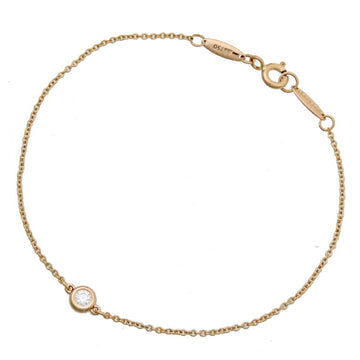 TIFFANY Elsa Peretti Vis the Yard Diamond Women's Bracelet 750 Pink Gold