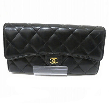 CHANEL matelasse here mark flap wallet A80758 long ladies