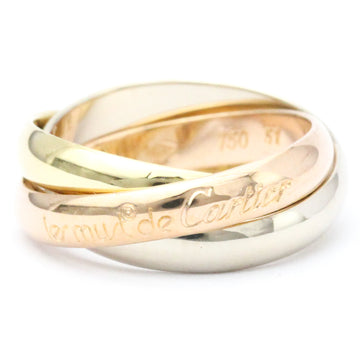 CARTIER Trinity Pink Gold [18K],White Gold [18K],Yellow Gold [18K] Fashion No Stone Band Ring Gold