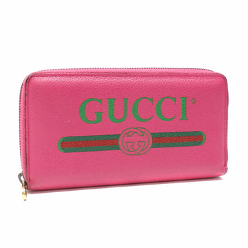 Gucci Round Purse Women's Pink Leather 496317