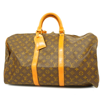 LOUIS VUITTONAuth  Monogram Keepol 50 M41426 Men,Women,Unisex Boston Bag