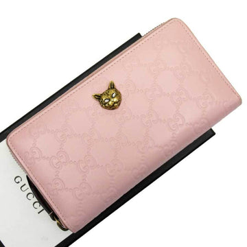 Gucci Round Zipper Wallet Shima Gold Leather 548058