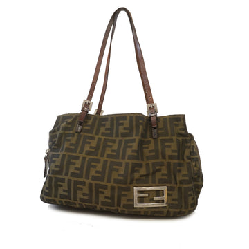 Fendi Zucca Women's Nylon Canvas Handbag Brown