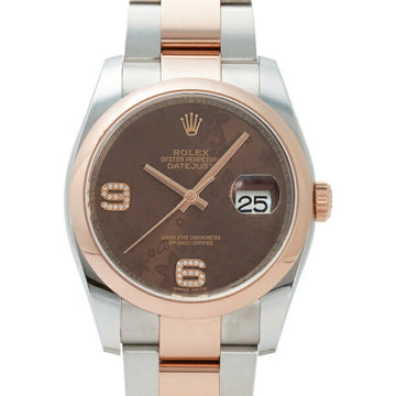 ROLEX Datejust 36 116201 Chocolate Flower Dial Watch