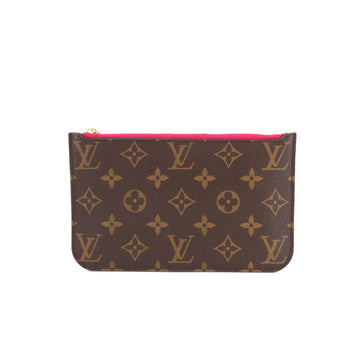 LOUIS VUITTON Monogram Pouch Brown Pivoine Gold Metal Fittings