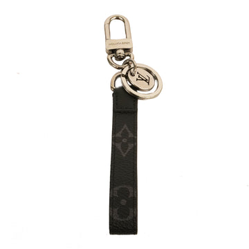 LOUIS VUITTON Monogram Eclipse White Slim Dragonne Bag Charm Key