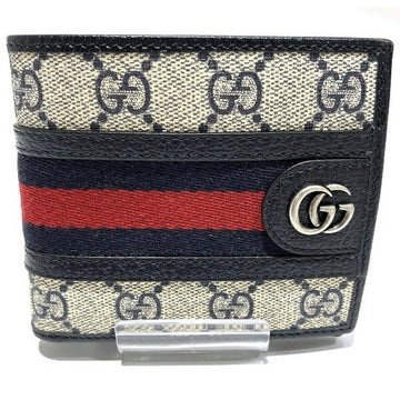 GUCCI GG Supreme Ophidia Coin Wallet 597609 Bifold Unisex