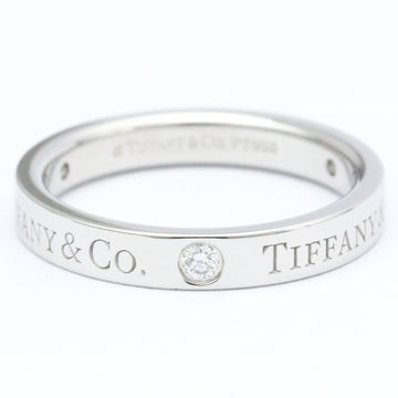 TIFFANY Flat Band Ring 23776316 Platinum Fashion Diamond Band Ring Carat/0.07 Silver