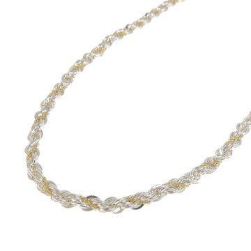 TIFFANY Rope Twist Necklace Silver/K18YG Women's &Co.