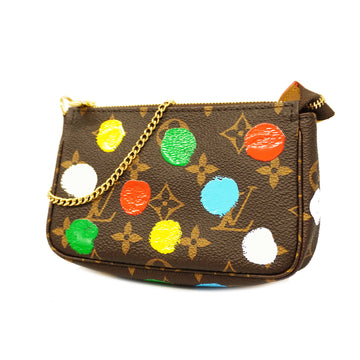 LOUIS VUITTONAuth  Monogram Mini Pochette Accessory Yayoi Kusama Collaboration