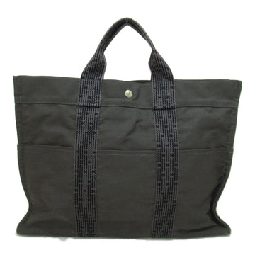 HERMES Her Line Tote MM Gray canvas