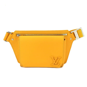 LOUIS VUITTON Aerogram Takeoff Sling Bum Bag Body Leather Saffron Yellow Hardware M21419 RFID